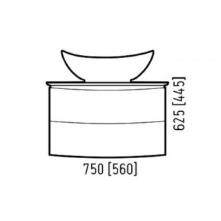 Тумба под раковину Corozo Огайо Z2 75см белый SD-00000609